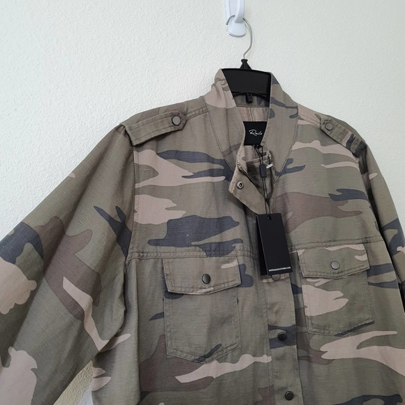Rails Collins Sage Camo Linen Jacket Women's Size Large - Picture 7 of 15